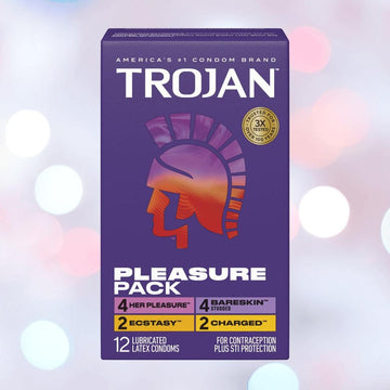 Trojan Pleasure Pack Variety Condom Sampler Ribbed 3-Pack  Condomania.com