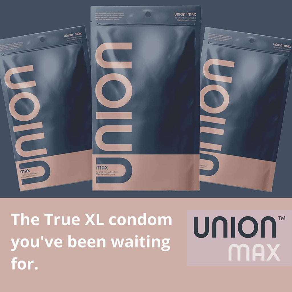 Union Max Extra Large 60mm Condoms - Vegan Latex 12-Pack – Condomania.com