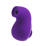 Introducing the VeDO Suki - Purple Air Suction Clit Stimulator by VeDO. This ergonomically-shaped personal massager boasts a rounded, compact design and features a small on/off button along with adjustable settings buttons on the front. Experience varying sensations with its Vibrating Suction Modes for your ultimate pleasure.