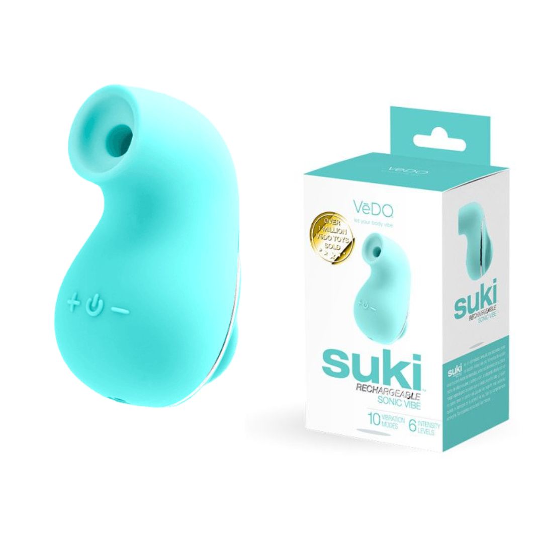 VeDO Suki Turquoise Air Suction Clit Stimulator - 10 Modes Condomania.com VeDO Suki Turquoise Air Suction Clit Stimulator - 10 Modes Condomania.com