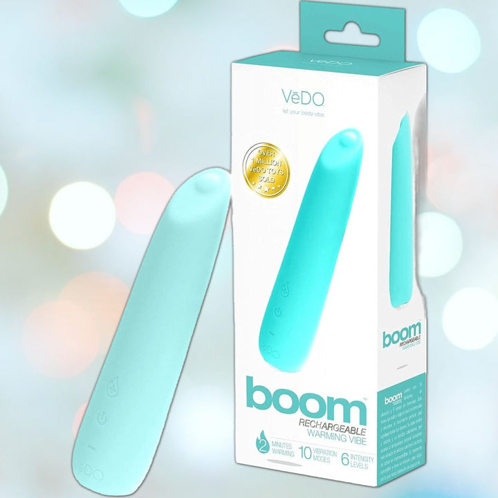 VeDO Boom Rechargeable Warming Bullet Vibrator - Turquoise
