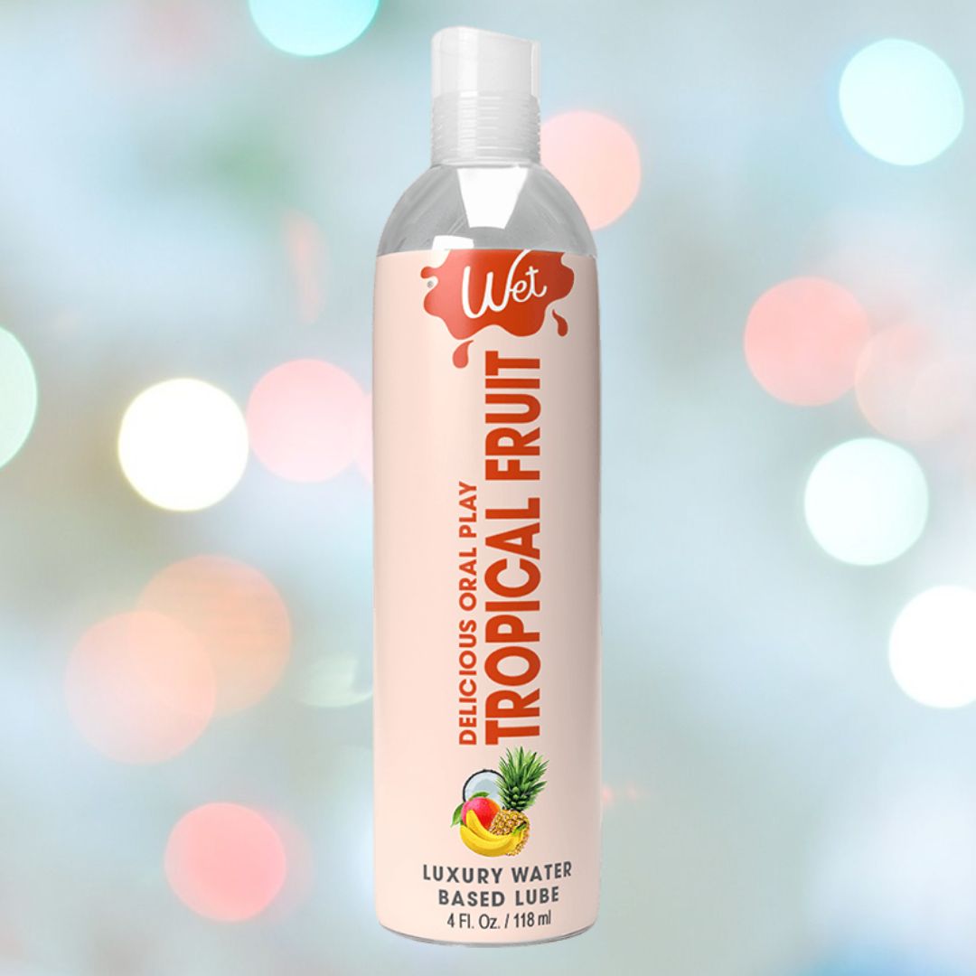 Wet Tropical Fruit Flavored Water-Based Lubricant 1oz Condomania.com Wet Tropical Fruit Flavored Water-Based Lubricant 1oz Condomania.com