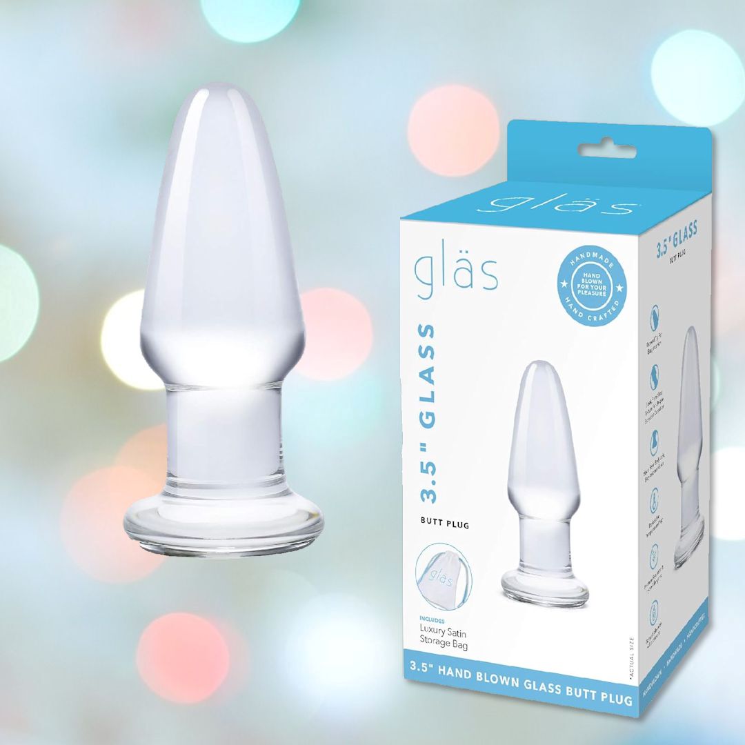 Gls 3.5 Inch Glass Butt Plug - Beginner Anal Toy Condomania.com Gls 3.5 Inch Glass Butt Plug - Beginner Anal Toy Condomania.com