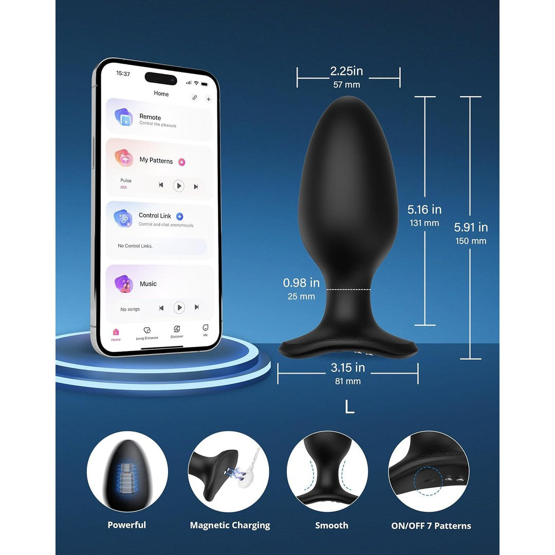 Lovense Hush 2 Vibrating Butt Plug Large Condomania.com Lovense Hush 2 Vibrating Butt Plug Large Condomania.com