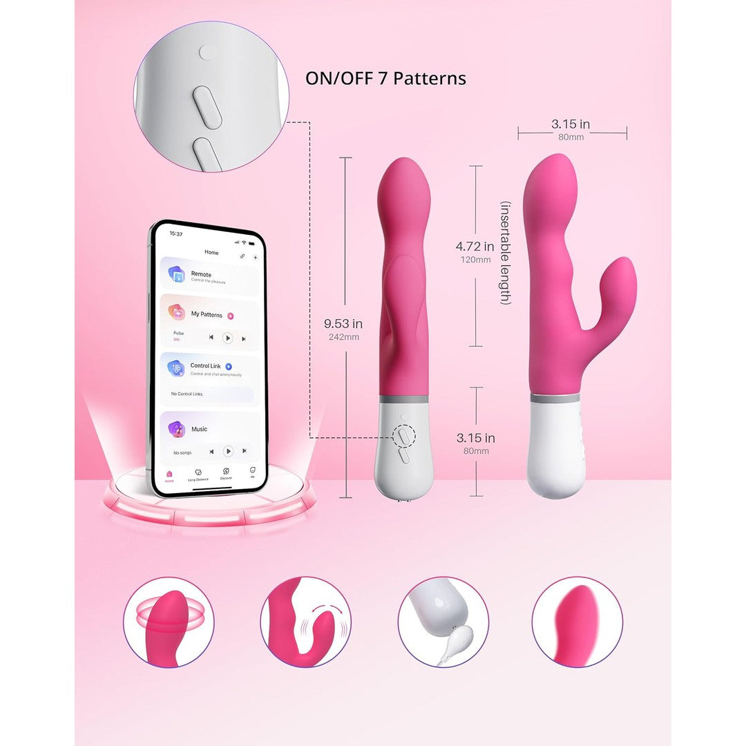 Lovense Nora Rabbit Vibrator - Bluetooth App Controlled Condomania.com Lovense Nora Rabbit Vibrator - Bluetooth App Controlled Condomania.com