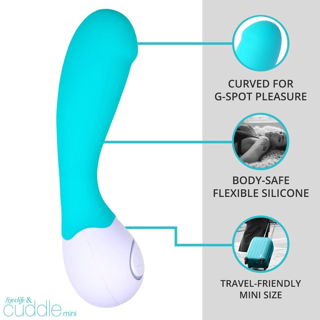 OhMiBod Lovelife Cuddle Mini G-Spot Vibrator - Turquoise Condomania.com OhMiBod Lovelife Cuddle Mini G-Spot Vibrator - Turquoise Condomania.com