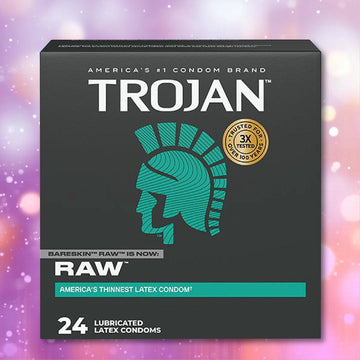 Trojan Raw Ultra-Thin Condoms Bareskin Latex 3-Pack  Condomania.com