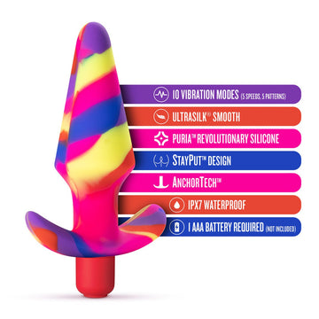 Avant Free Spirit Vibrating Anal Plug Scarlet 3.5in Condomania.com Avant Free Spirit Vibrating Anal Plug Scarlet 3.5in Condomania.com