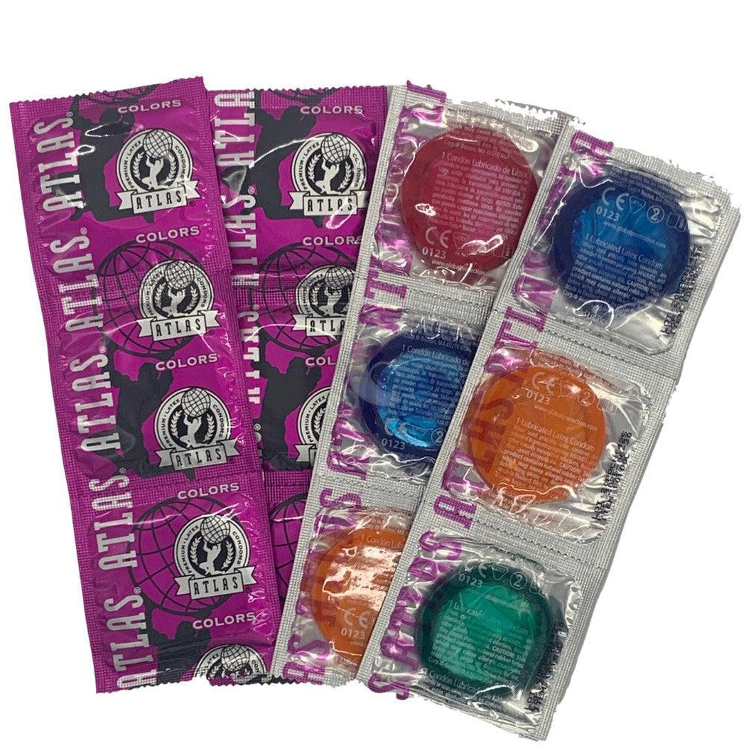 Atlas Assorted Colors Lubricated Condoms - 12-Pack Atlas Assorted Colors Lubricated Condoms - 12-Pack