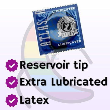 Atlas Extra Lubricated Condoms 12-Pack - Ultra Lubed Condomania.com Atlas Extra Lubricated Condoms 12-Pack - Ultra Lubed Condomania.com