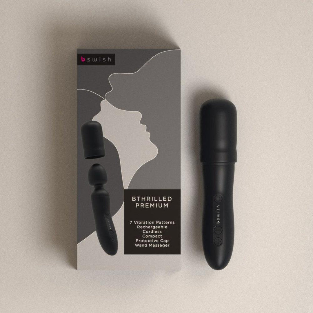 B Swish Bthrilled Premium Noir Black Wand Massager