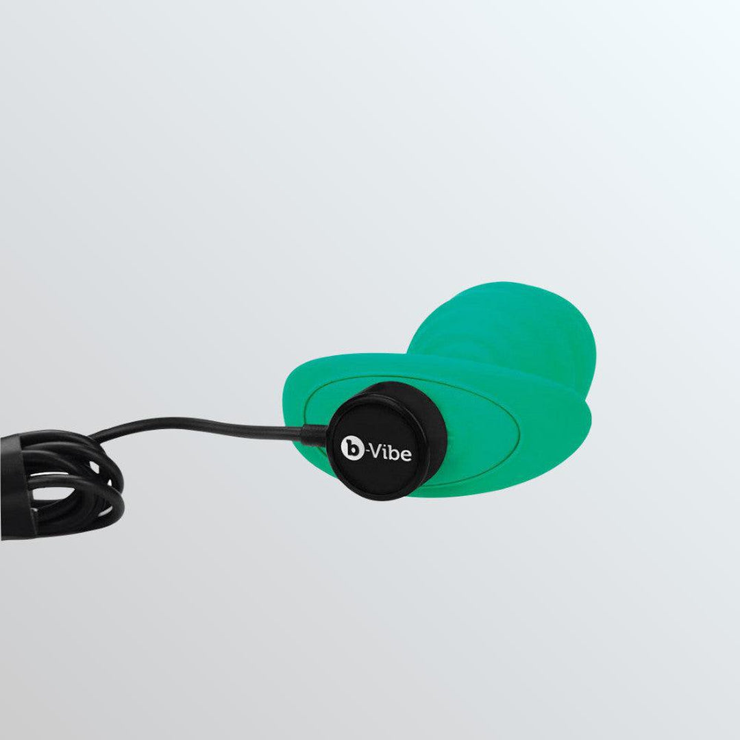 B-Vibe Texture Vibrating Butt Plug Twist - Green (Large)