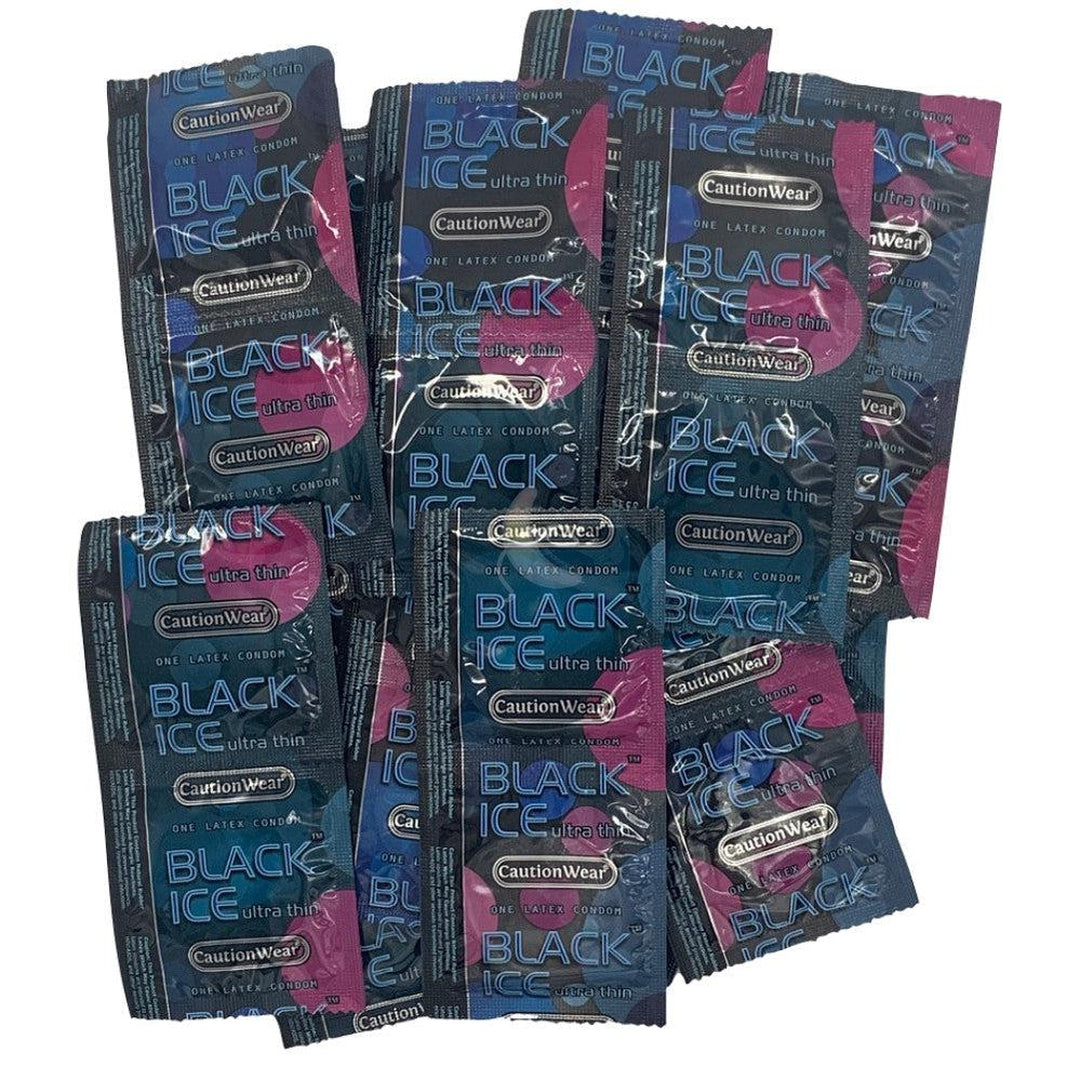 Caution Wear Black Ice Condoms