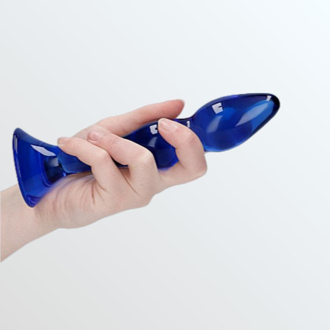 Chrystalino Gallant Blue Glass G-Spot and P-Spot Stimulator