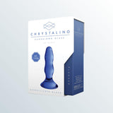Chrystalino Pleaser Small Glass Butt Plug - Blue