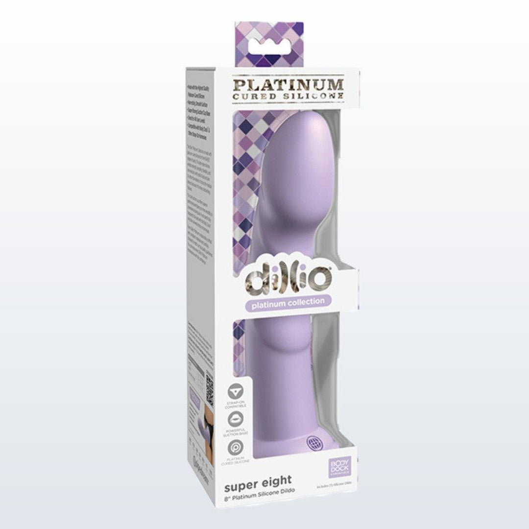 Dillio Platinum - Super Eight 8" Dildo - Purple