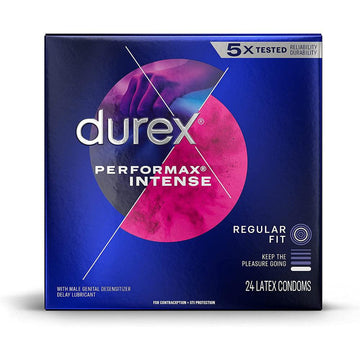 Durex Performax Intense Condoms - Desensitizing Ribbed Condomania.com Durex Performax Intense Condoms - Desensitizing Ribbed Condomania.com