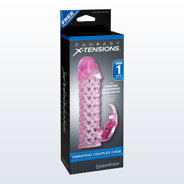 Vibrating Penis Extension Couples Cage Fantasy X-Tensions – Condomania.com