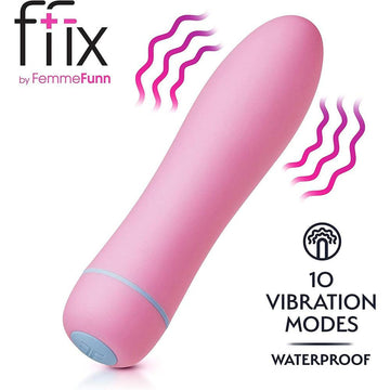 Femme Funn FFIX Bullet Vibrator - Pink | 10 Modes Waterproof Condomania.com Femme Funn FFIX Bullet Vibrator - Pink | 10 Modes Waterproof Condomania.com