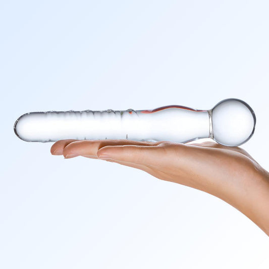 Gls Joystick 8 Inch Clear Glass Dildo Spiral Ridge Condomania.com Gls Joystick 8 Inch Clear Glass Dildo Spiral Ridge Condomania.com