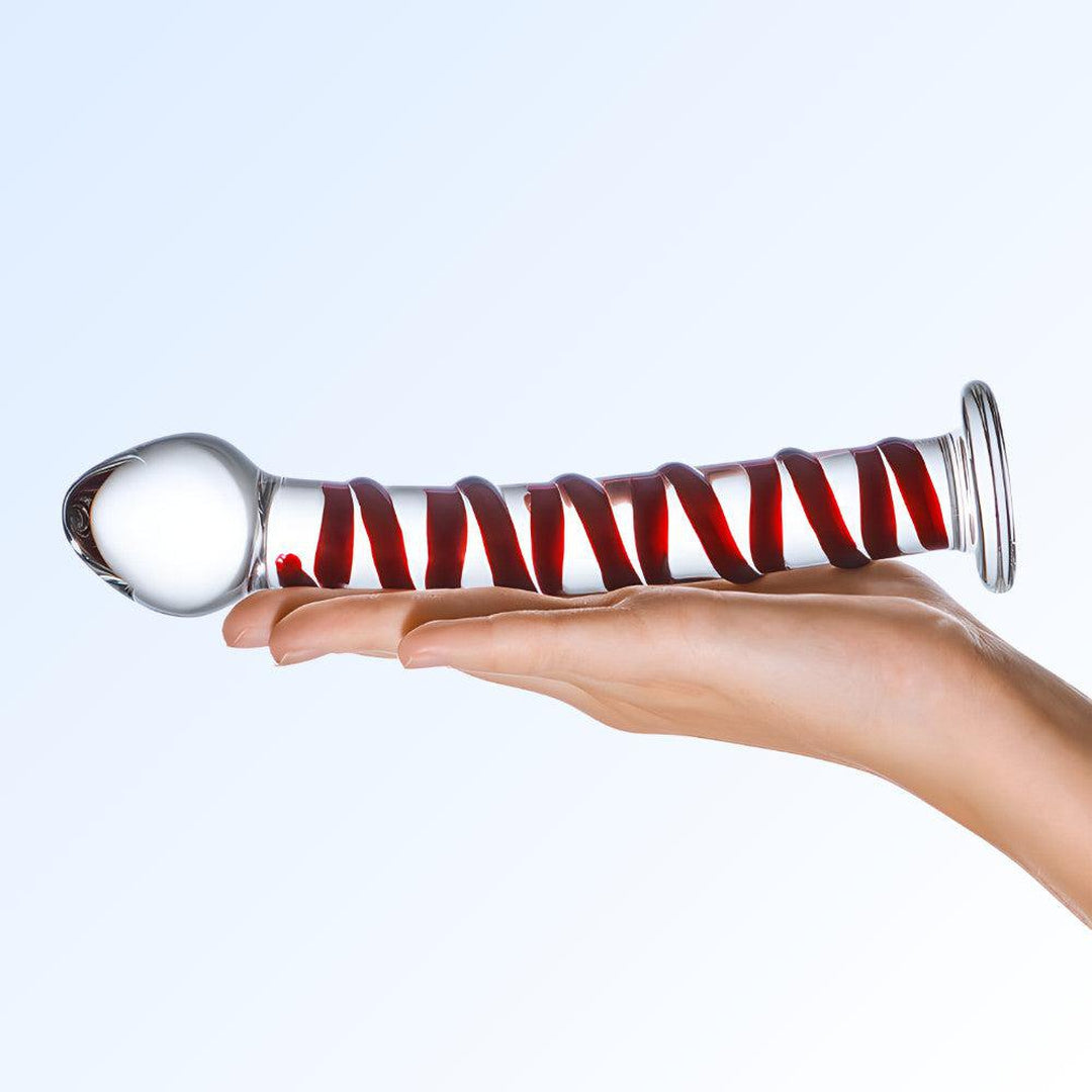 Gls Mr. Swirly 7 Inch Spiral Glass Dildo Red Swirl Condomania.com Gls Mr. Swirly 7 Inch Spiral Glass Dildo Red Swirl Condomania.com