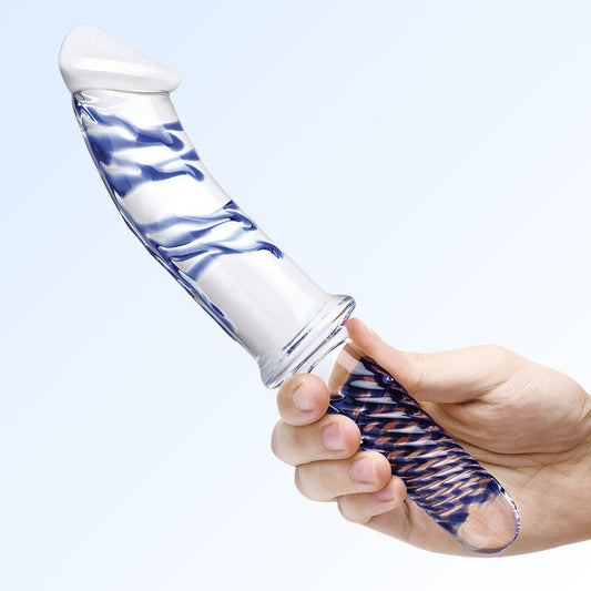 Gläs Realistic Double-Ended Glass Dildo With Handle 11" 1080