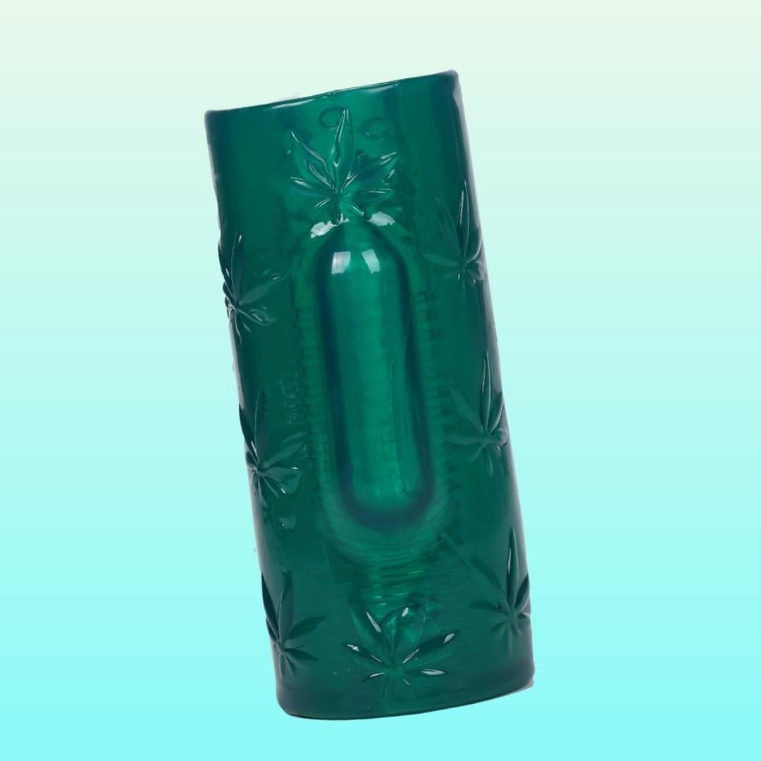 Green 'Blaze' Cannabis Male Masturbator with Rechargeable Bullet