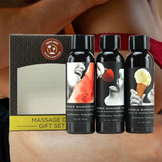 Hempseed Edible Massage Oil Gift Set (3-Pack) 1080