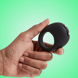 Je Joue Mio Cock Ring with 5 Vibrations - Black