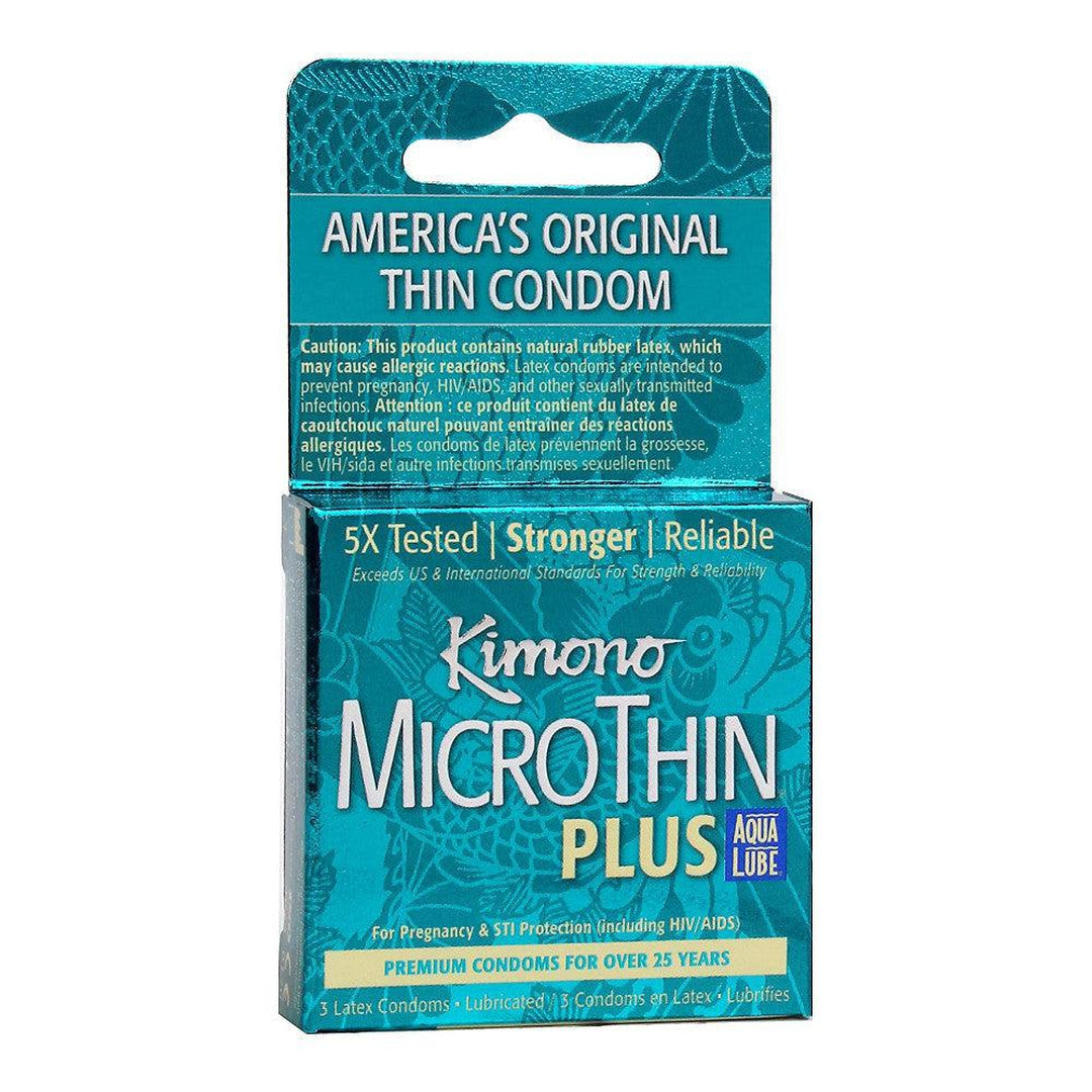 Kimono Microthin, Aqua Lube, Ultra Lubricated - 3 Latex Condoms Kimono Microthin, Aqua Lube, Ultra Lubricated - 3 Latex Condoms