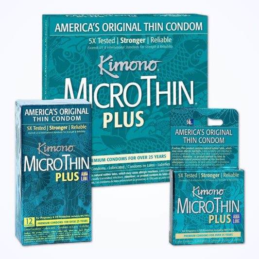 Kimono Microthin Plus Aqua Lube Condoms 1080