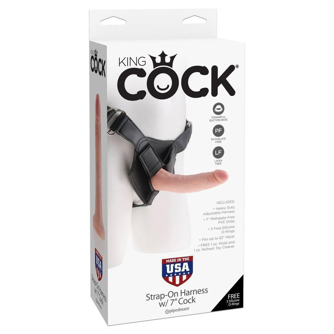 King Cock Strap-on Harness With 7" Cock