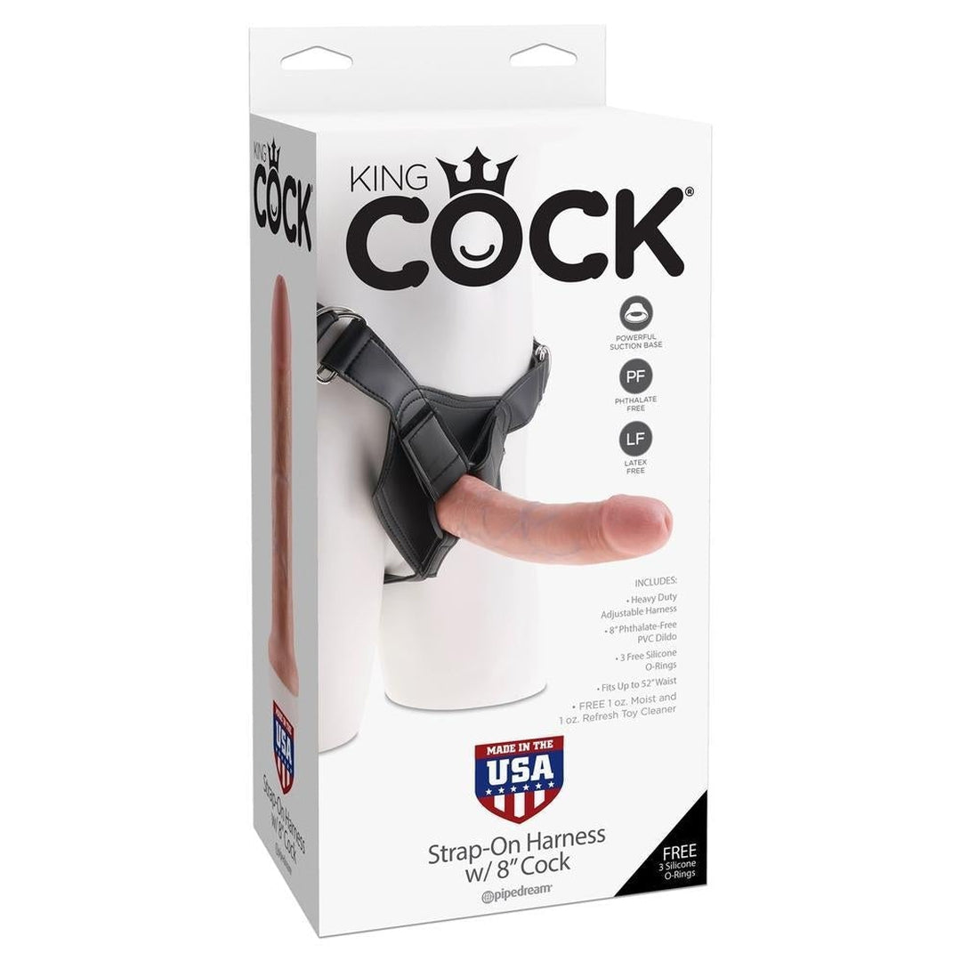 King Cock Strap-on Harness With 8" Cock