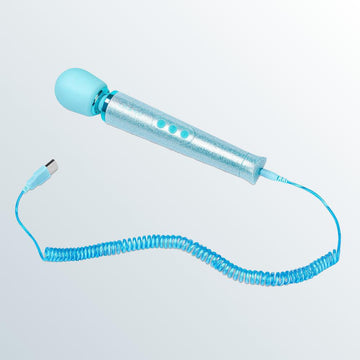 Le Wand All That Glimmers Small Wand Vibrator Blue – Condomania.com