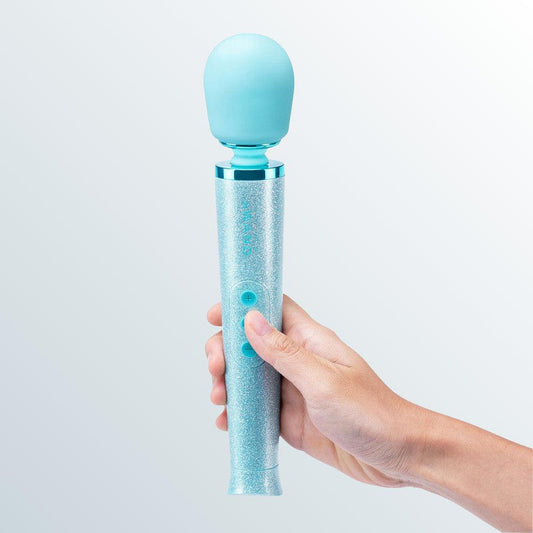 Le Wand 'All that Glimmers' Small Wand Vibrator - Blue 1080