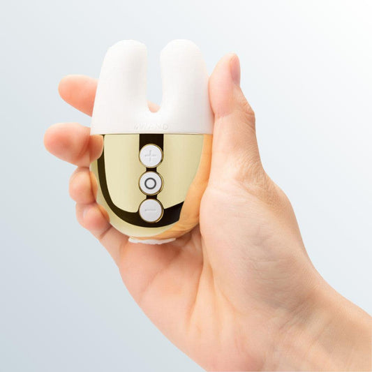 Le Wand Chrome Double Motor Vibrator - Limited Edition White/Gold 1080