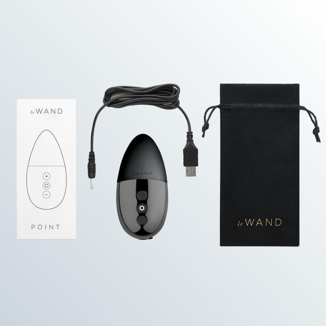 Le Wand Chrome Point Vibrator - Black