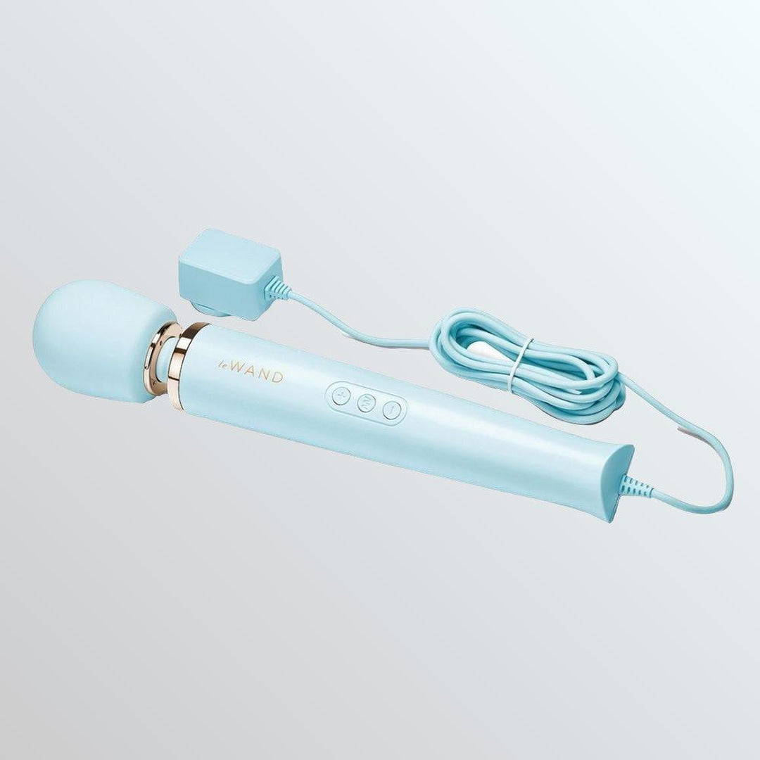 Le Wand Corded Vibrating Wand Massager - Blue Condomania.com Le Wand Corded Vibrating Wand Massager - Blue Condomania.com