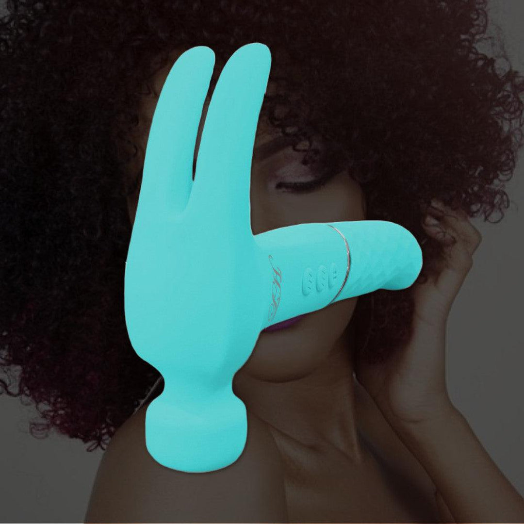 Love Hamma Curved Multi-function Vibrator - Aqua