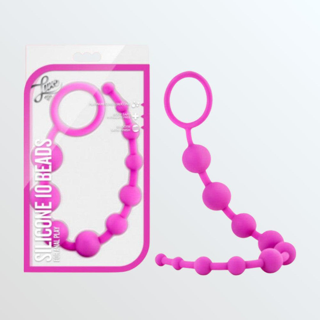 Luxe Silicone Anal Beads with 10 Beads