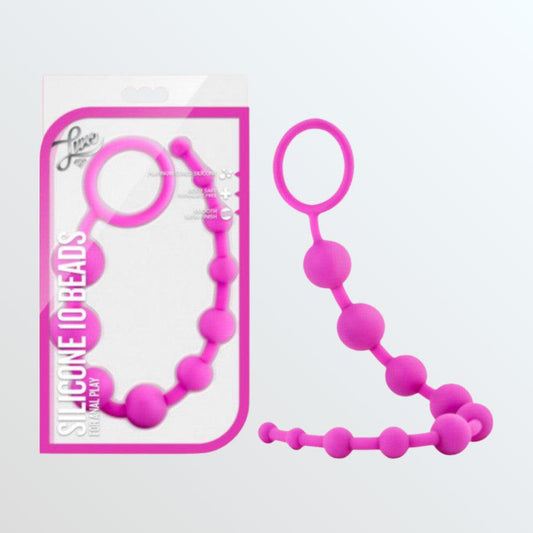 Luxe Silicone Anal Beads with 10 Beads 1080