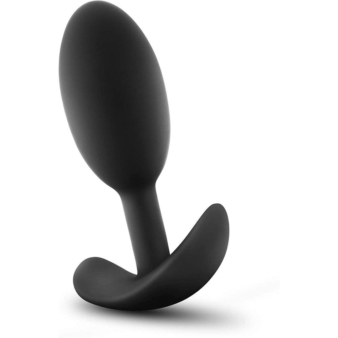 Luxe Wearable Vibra Slim Black Butt Plug - Medium