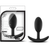 Luxe Wearable Vibra Slim Black Butt Plug - Medium