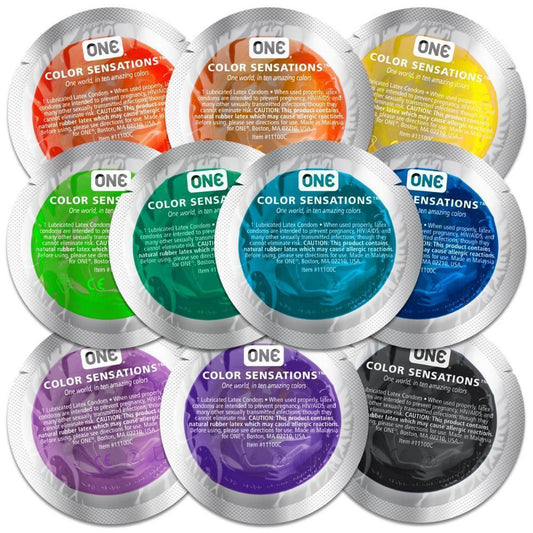 ONE Color Sensations Lubricated Condoms 1080