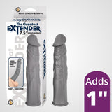 The Great Extender 7.5" Penis Sleeve - Grey
