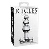 Pipedream "Icicles No 47" Clear Beaded Glass Butt Plug