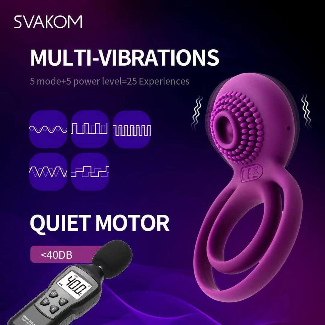 SVAKOM Tammy Double-Ring Vibrating Cock Ring - Couples Condomania.com SVAKOM Tammy Double-Ring Vibrating Cock Ring - Couples Condomania.com