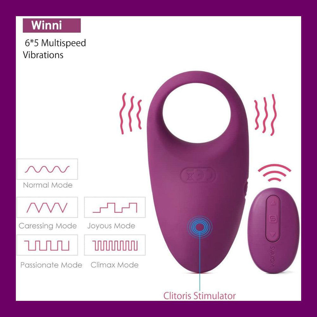 SVAKOM Winni Remote Controlled Vibrating Cock Ring