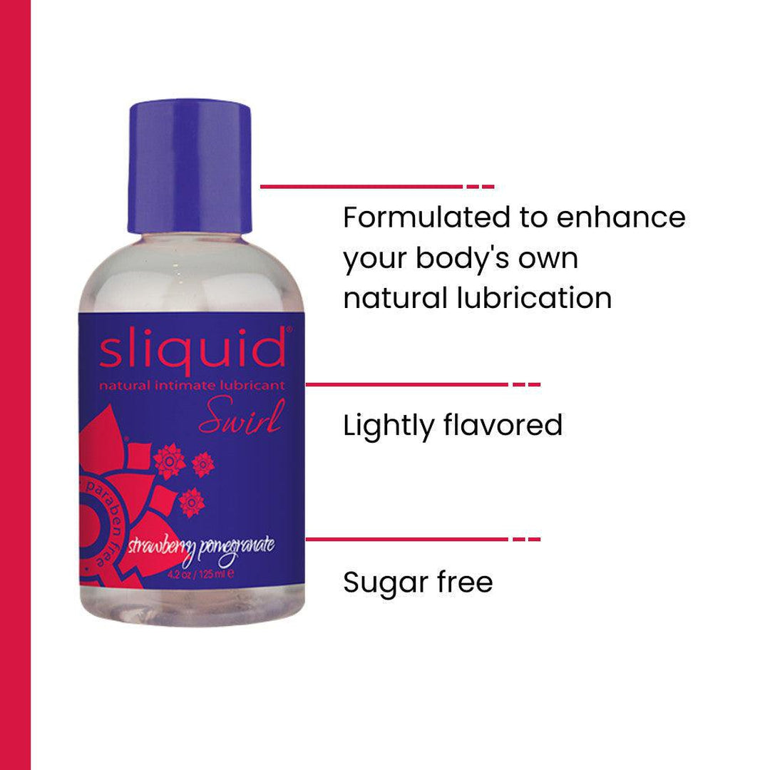Sliquid Swirl Naturals "Strawberry Pomegranate" Flavored Lubricant 🍓