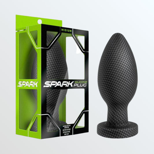 Spark Medium 5" Long Platinum Silicone Butt Plug 1080